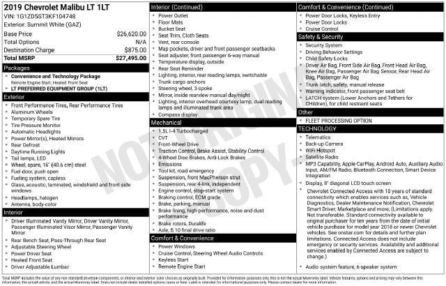 Used 2019 Chevrolet Malibu LT FWD image 7