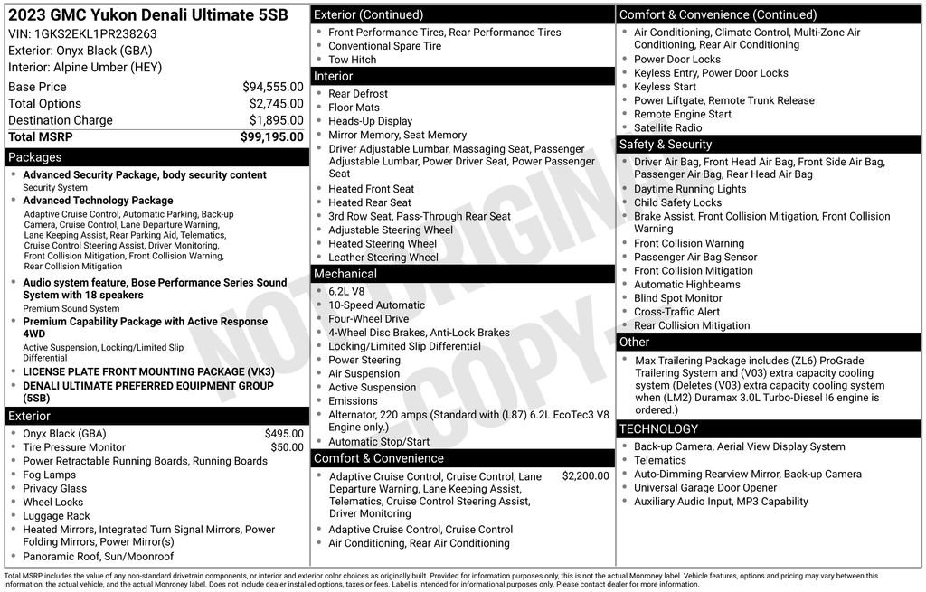 Used 2023 GMC Yukon Denali Ultimate AWD/4WD image 42