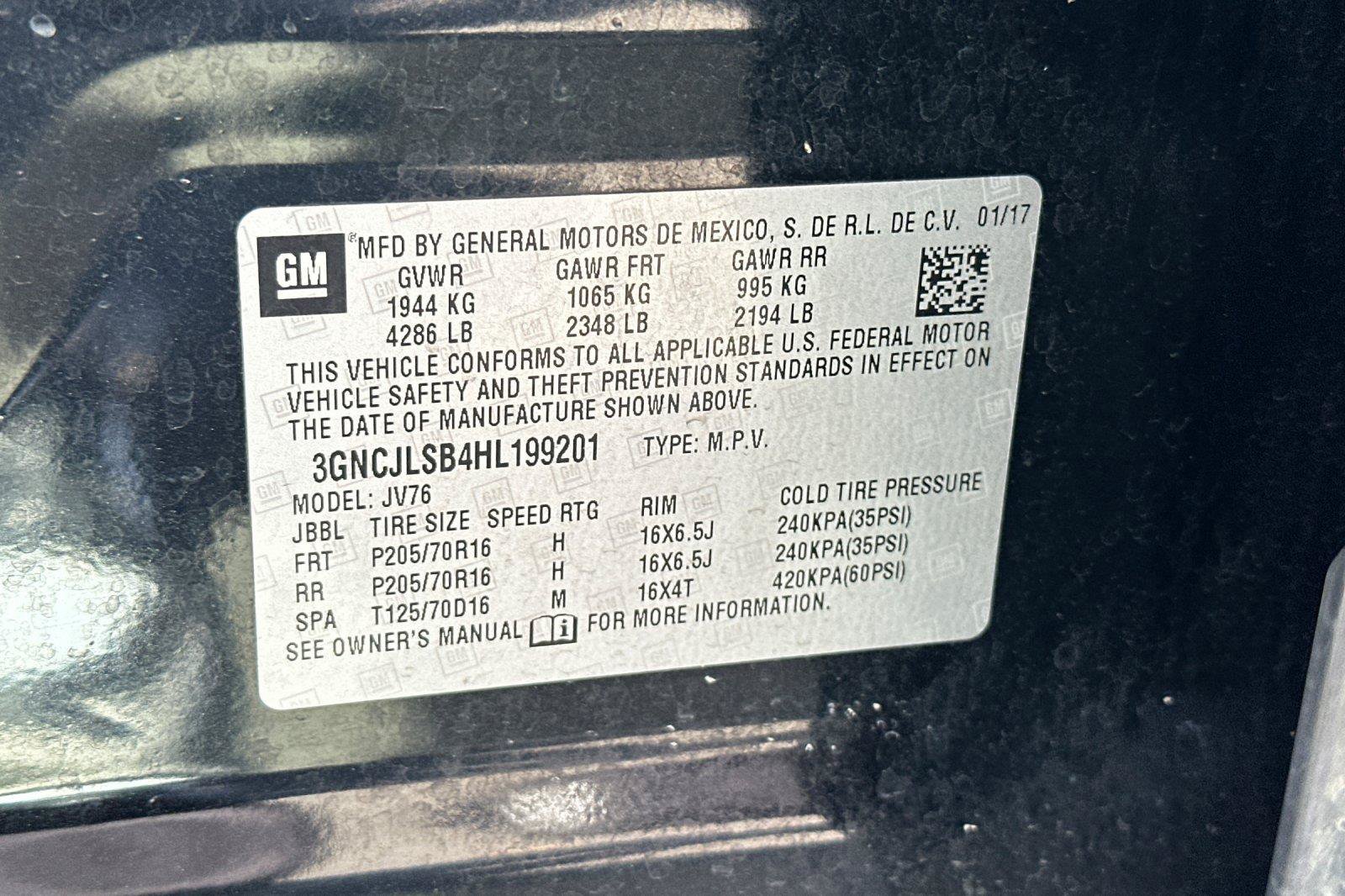 Used 2017 Chevrolet Trax LT w/ LT Convenience Package FWD image 28