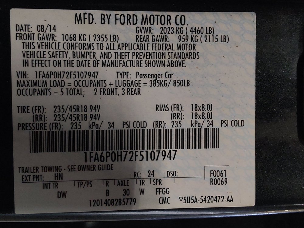 Used 2015 Ford Fusion SE w/ Equipment Group 201A FWD image 33