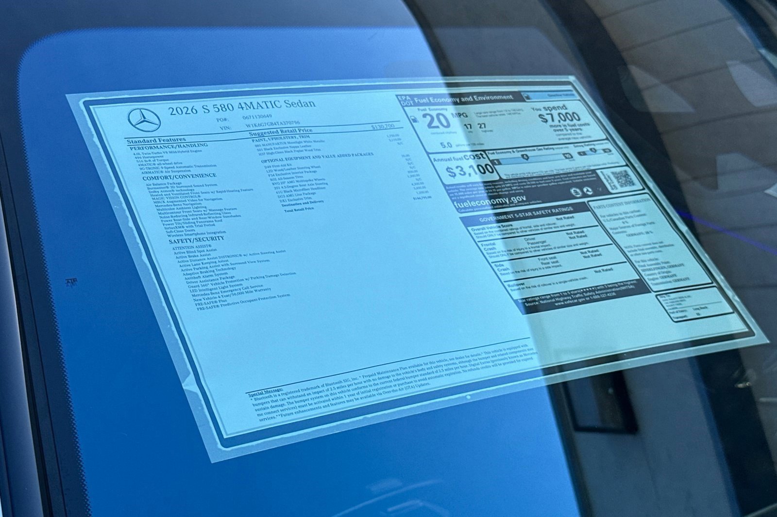 New 2026 Mercedes-Benz S 580 4MATIC Sedan image 29