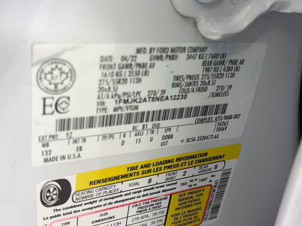 Certified 2022 Ford Expedition Max Limited AWD/4WD image 9