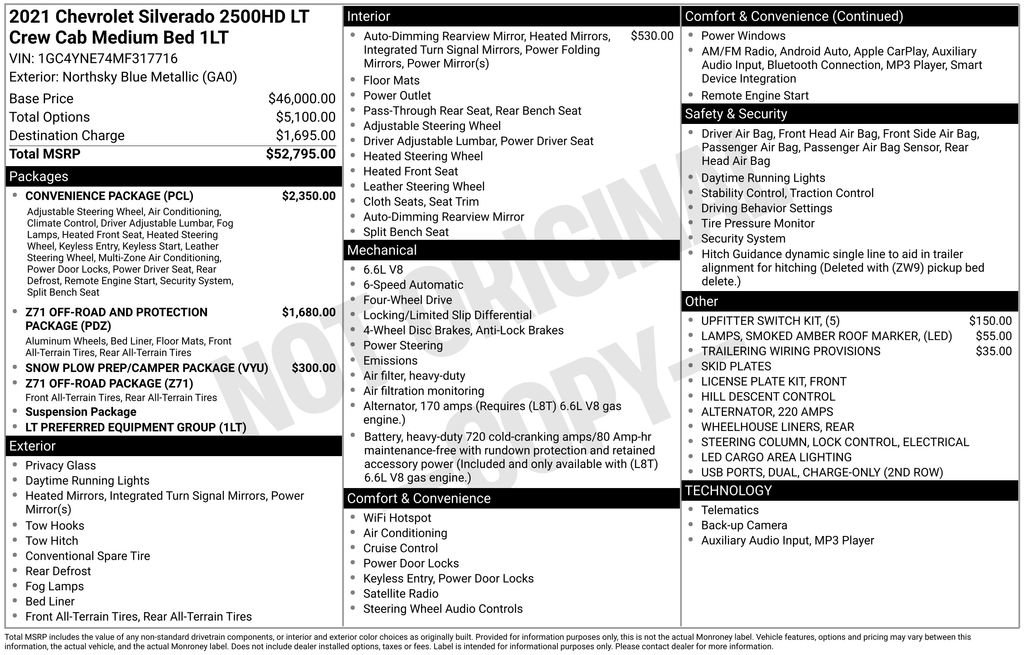 Used 2021 Chevrolet Silverado 2500 LT w/ Convenience Package image 13