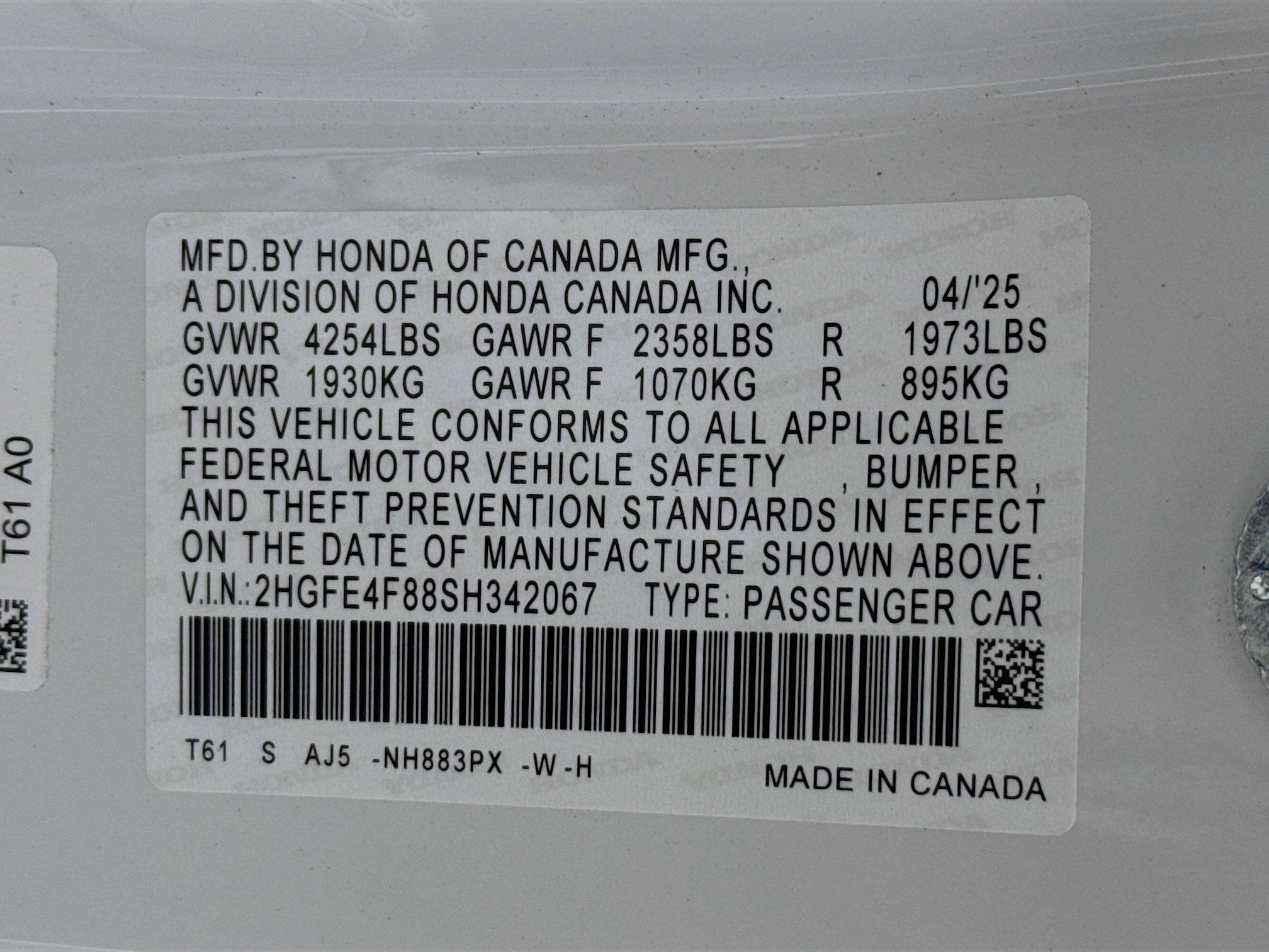 New 2025 Honda Civic Sport Touring image 39