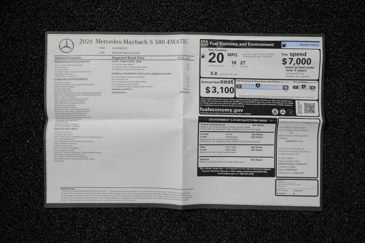 Used 2026 Mercedes-Benz Maybach S 580 4MATIC image 75