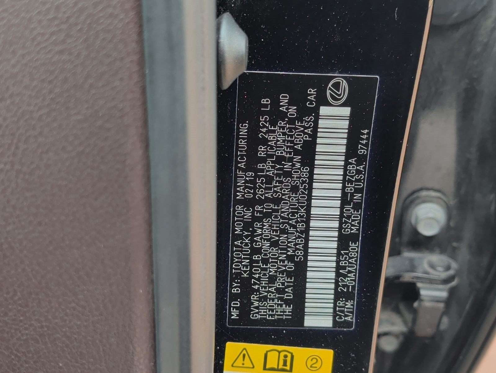 Used 2019 Lexus ES 350 F Sport w/ Accessory Package 2 FWD image 31