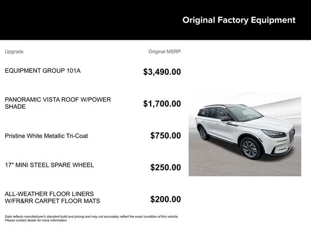 Certified 2025 Lincoln Corsair AWD w/ Equipment Group 101A image 9