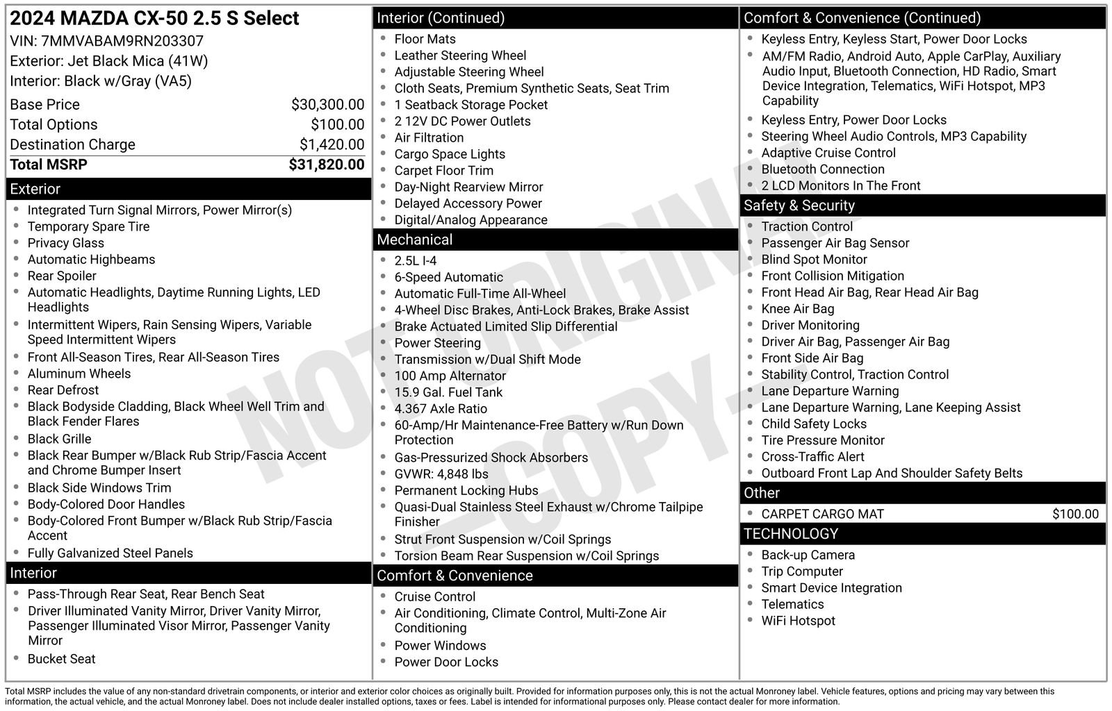 Used 2024 MAZDA CX-50 AWD 2.5 S w/ Select Package image 12