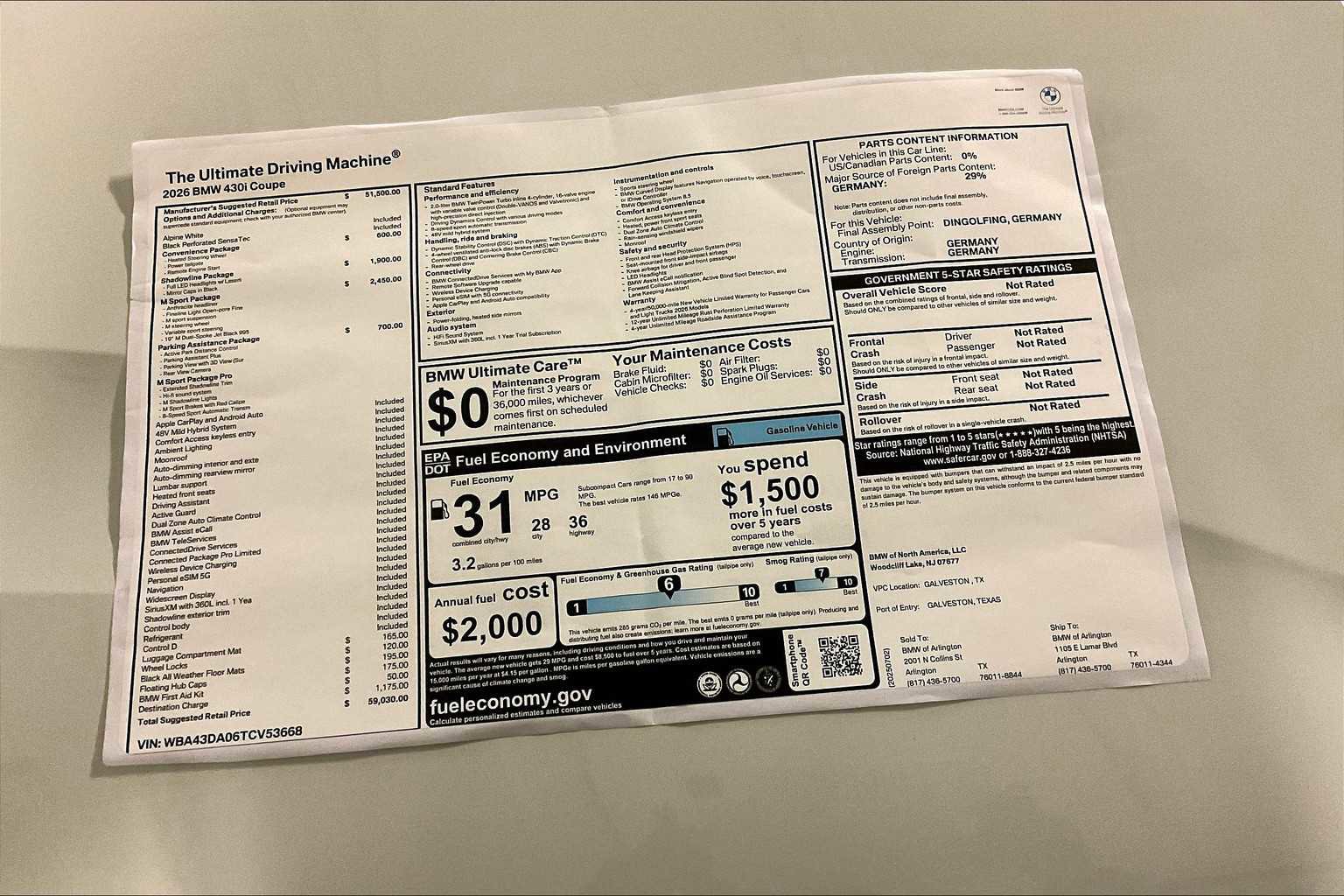 Used 2026 BMW 430i Coupe w/ M Sport Package image 19