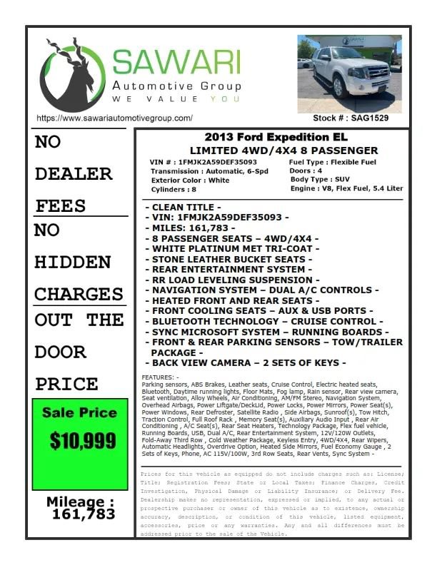 Used 2013 Ford Expedition EL Limited AWD/4WD image 32