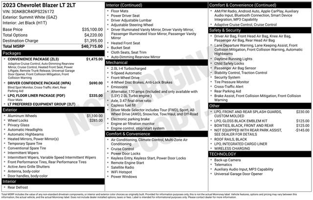 Used 2023 Chevrolet Blazer LT w/ Convenience Package image 7