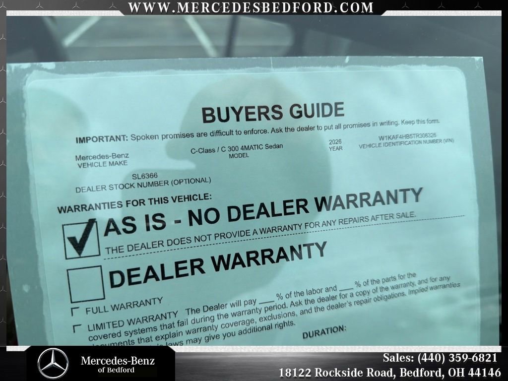 Used 2026 Mercedes-Benz C 300 4MATIC Sedan image 26