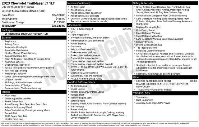 Certified 2023 Chevrolet TrailBlazer LT FWD image 4