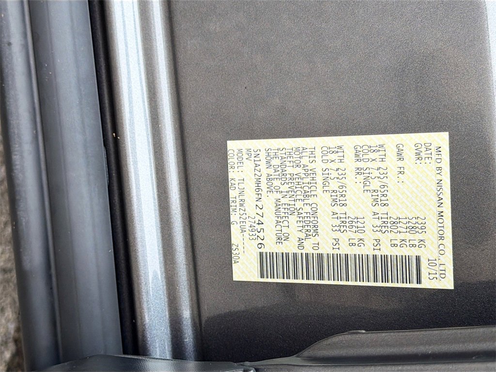 Used 2015 Nissan Murano SL image 33