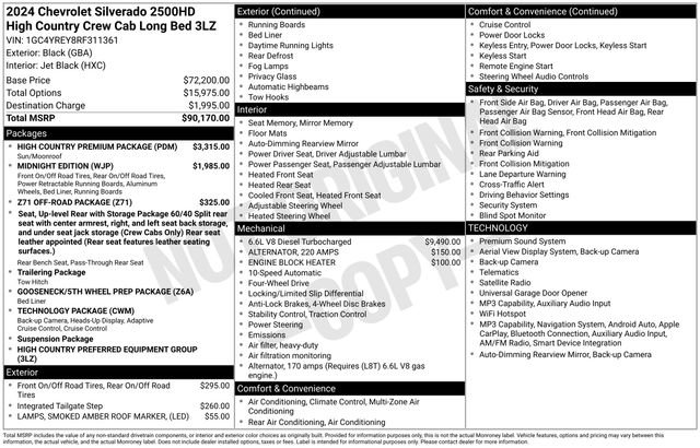Used 2024 Chevrolet Silverado 2500 High Country w/ High Country Premium Package AWD/4WD image 36