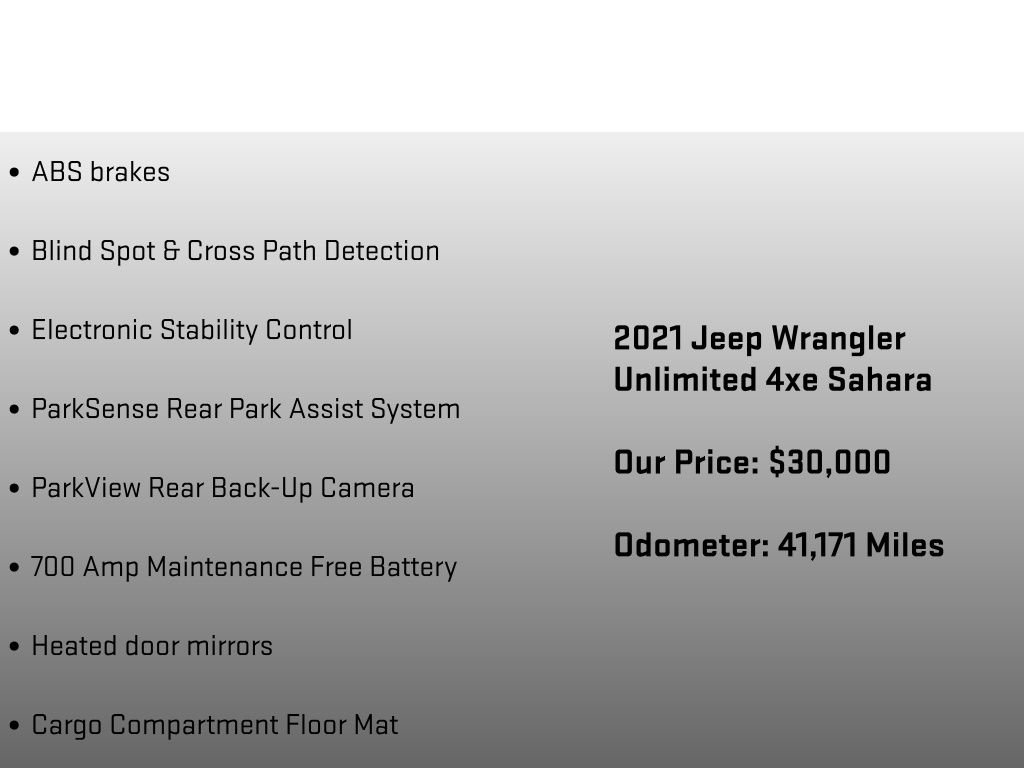 Used 2021 Jeep Wrangler Unlimited Sahara w/ Cold Weather Group image 25