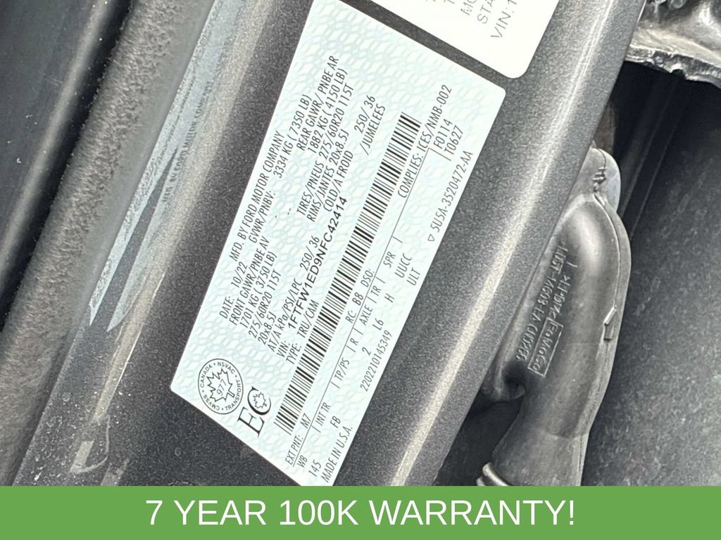 Certified 2022 Ford F150 XLT w/ Equipment Group 302A High image 22