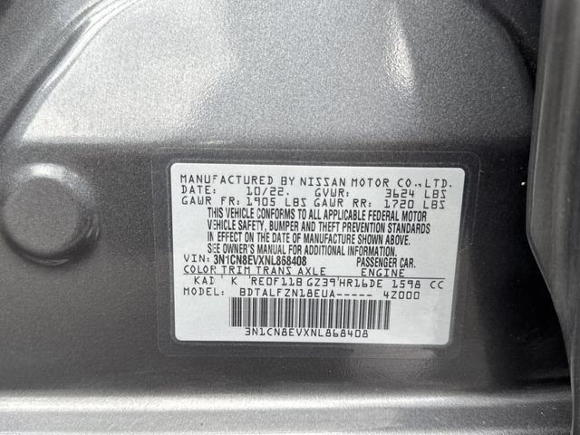 Used 2022 Nissan Versa SV w/ Trunk Package FWD image 29