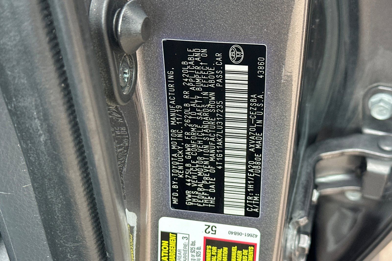 Certified 2020 Toyota Camry SE w/ Carpet Mat Package FWD image 34