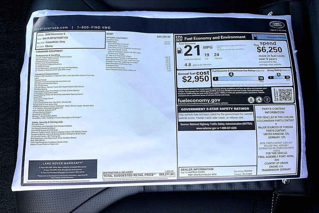 New 2026 Land Rover Discovery S AWD/4WD image 15