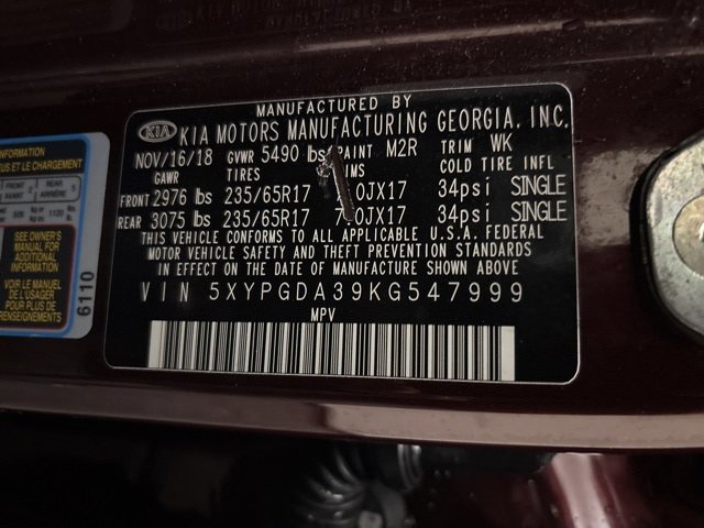 Certified 2019 Kia Sorento LX image 10