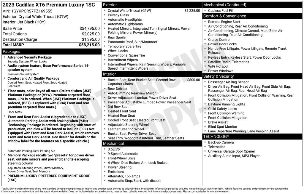 Used 2023 Cadillac XT6 Premium Luxury image 44