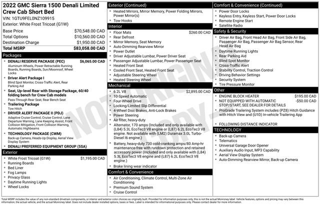 Used 2022 GMC Sierra 1500 Denali w/ Denali Reserve Package AWD/4WD image 42