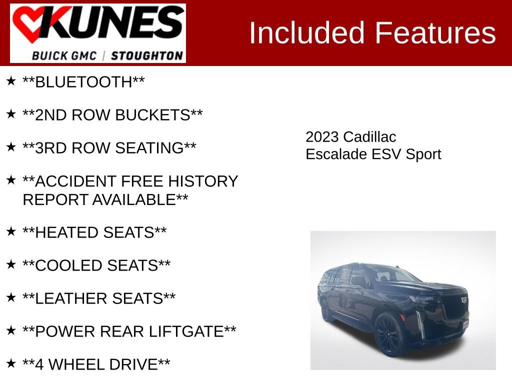 Used 2023 Cadillac Escalade ESV Sport image 3