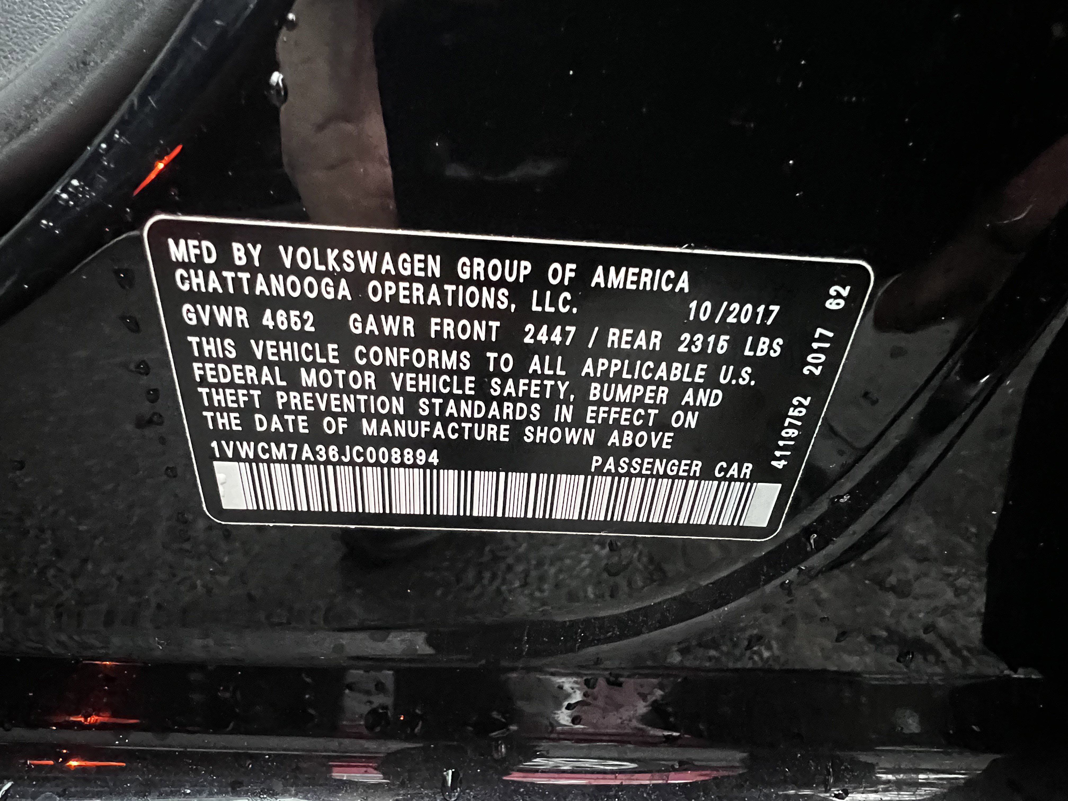 Used 2018 Volkswagen Passat 3.6 SEL Premium image 51