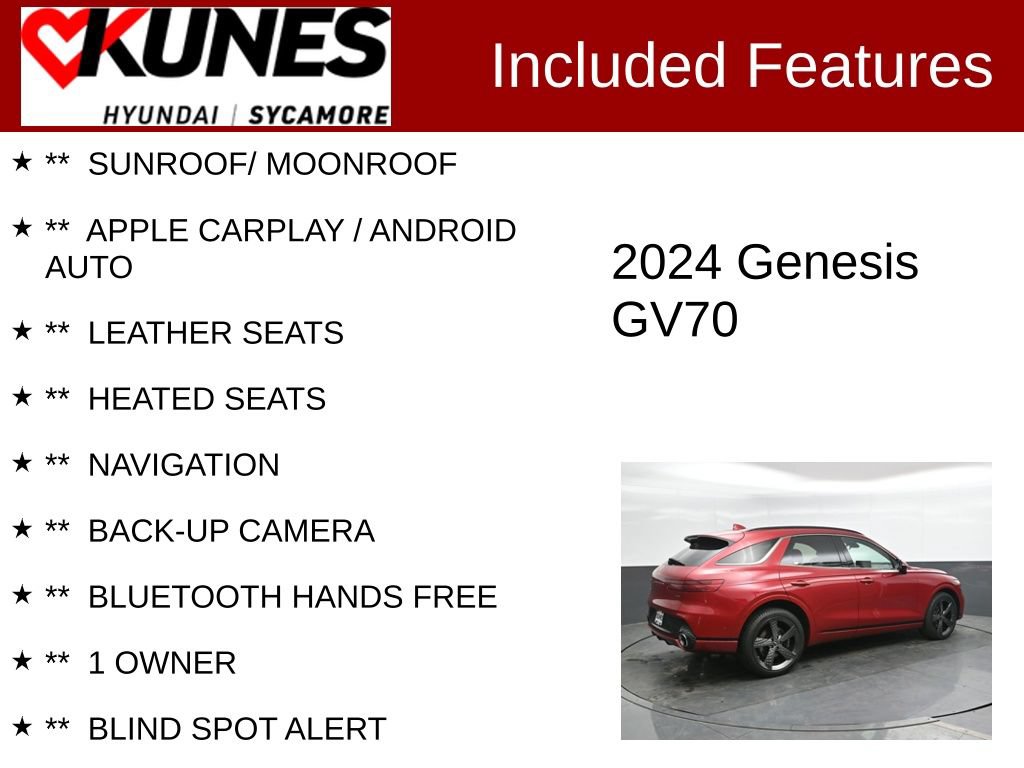 Used 2024 Genesis GV70 2.5T w/ Sport Prestige Package AWD/4WD image 2
