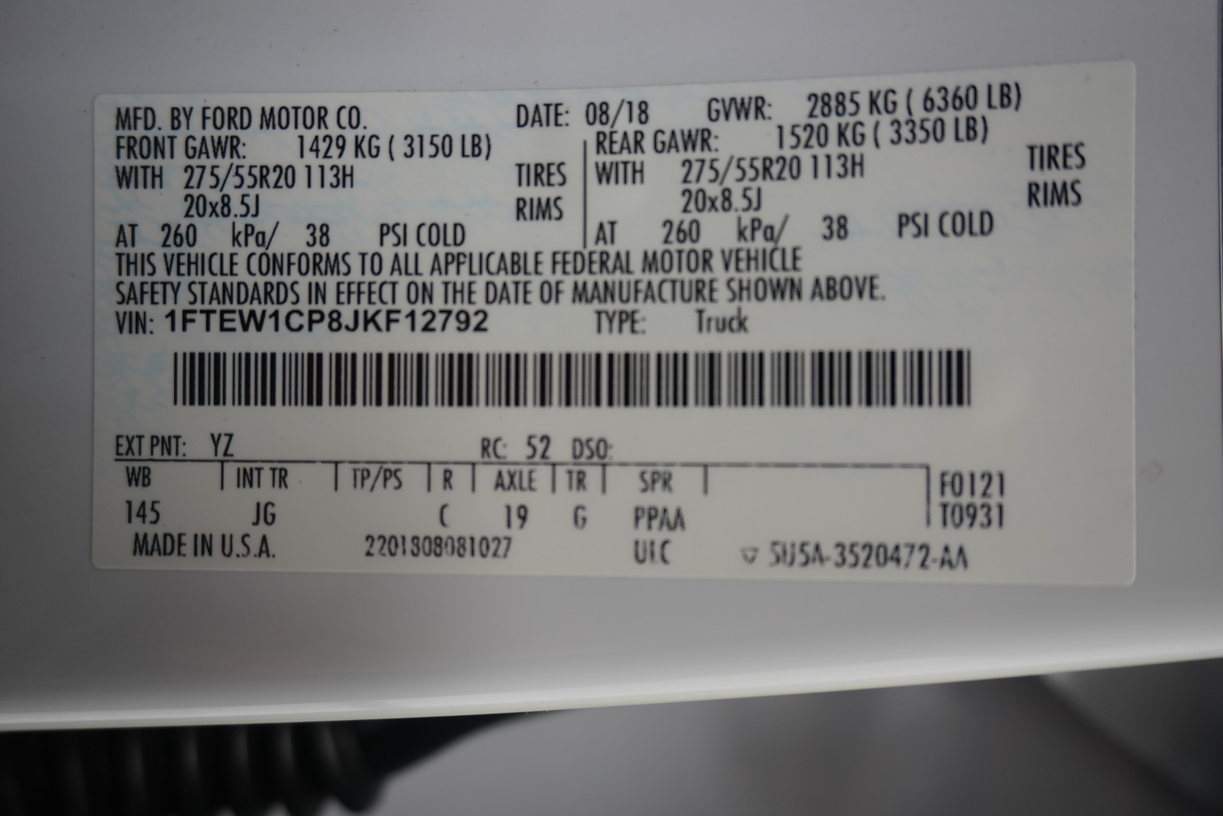 Used 2018 Ford F150 XL w/ Equipment Group 101A Mid RWD image 27