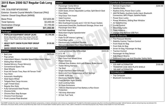 Used 2015 RAM 2500 SLT w/ Popular Equipment Group image 24