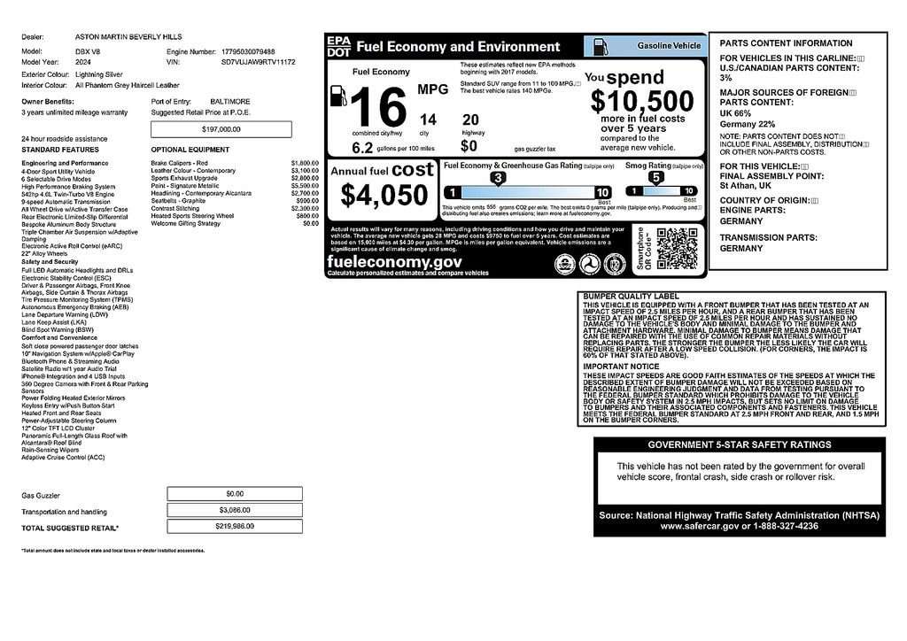 Used 2024 Aston Martin DBX image 33