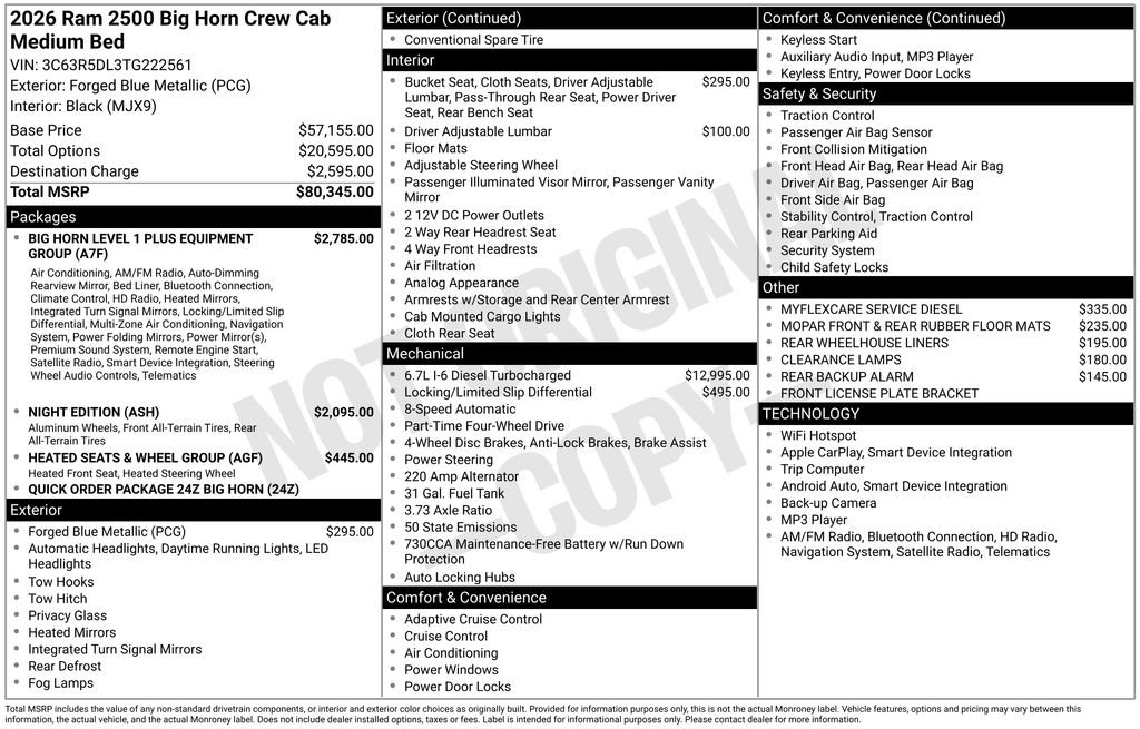 New 2026 RAM 2500 Big Horn image 27