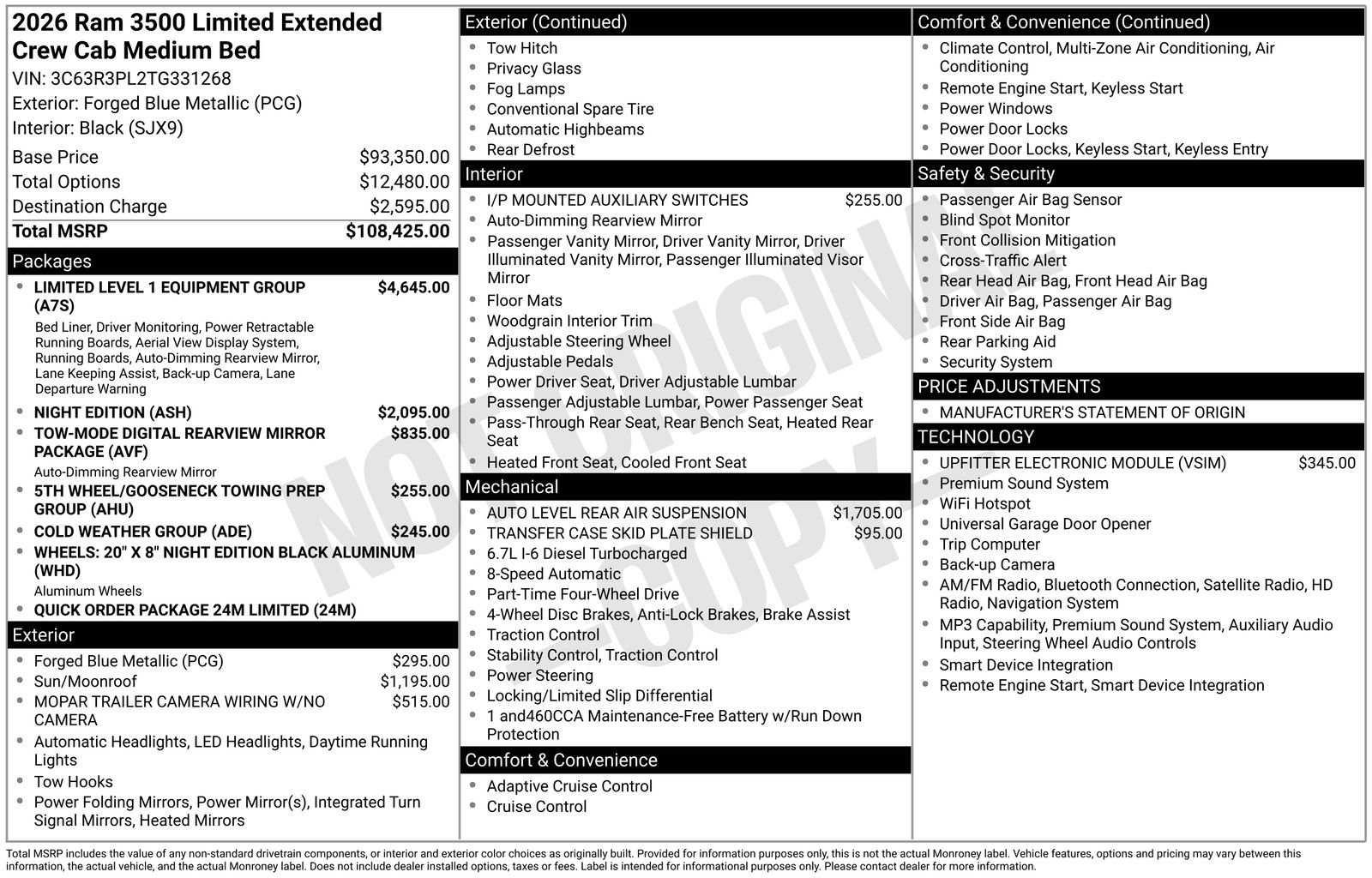 New 2026 RAM 3500 Limited AWD/4WD image 1
