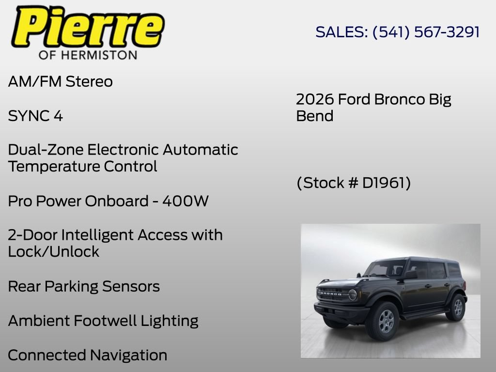 New 2026 Ford Bronco Big Bend AWD/4WD image 18