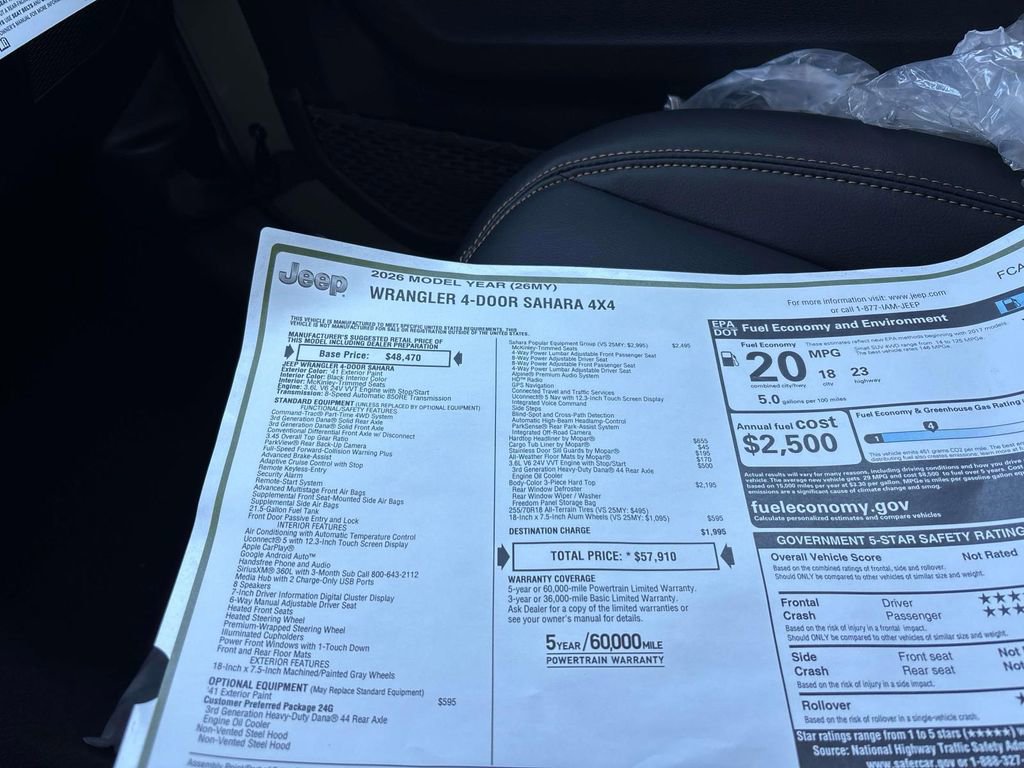 New 2026 Jeep Wrangler Unlimited Sahara AWD/4WD image 14