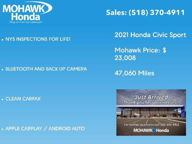 Used 2021 Honda Civic Sport image 2