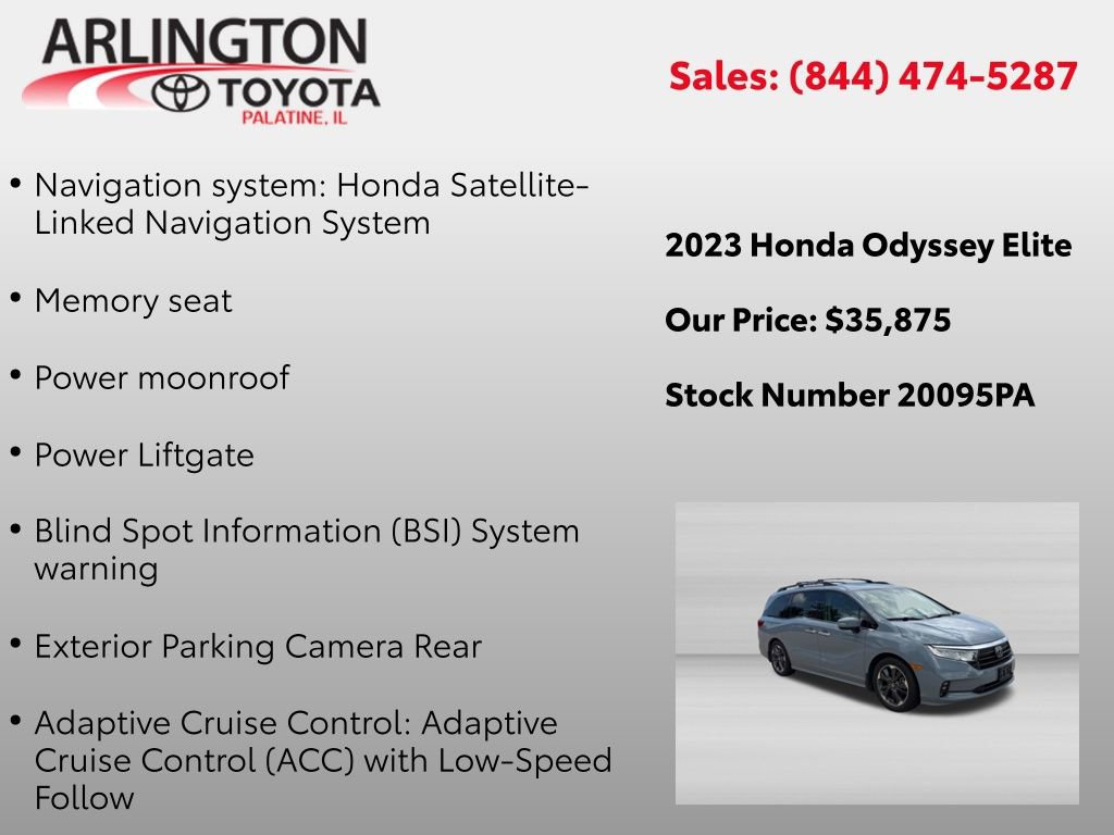 Used 2023 Honda Odyssey Elite image 2