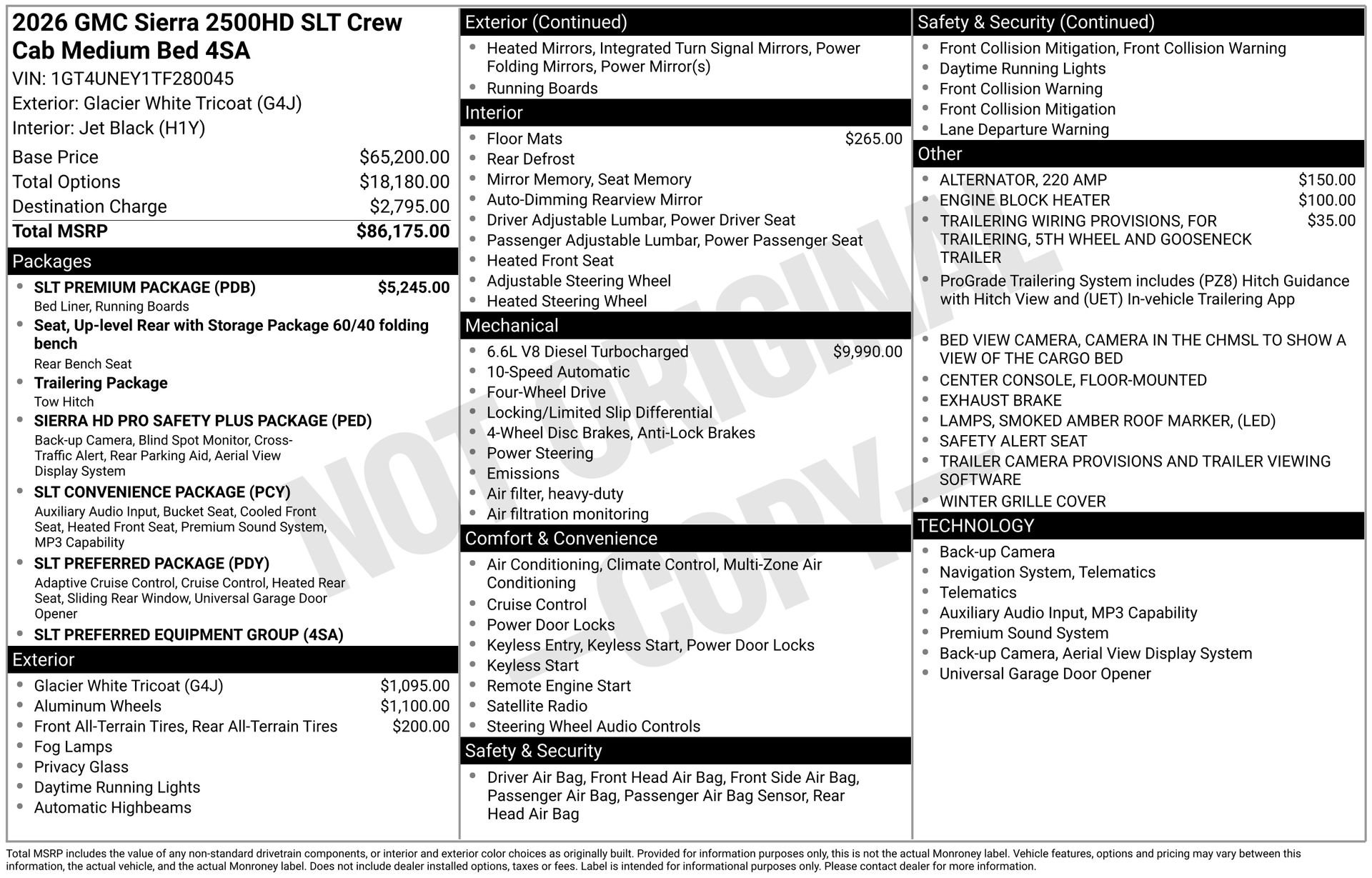 New 2026 GMC Sierra 2500 SLT w/ SLT Premium Package AWD/4WD image 5