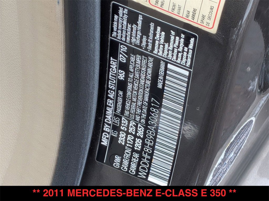 Used 2011 Mercedes-Benz E 350 4MATIC Sedan image 30