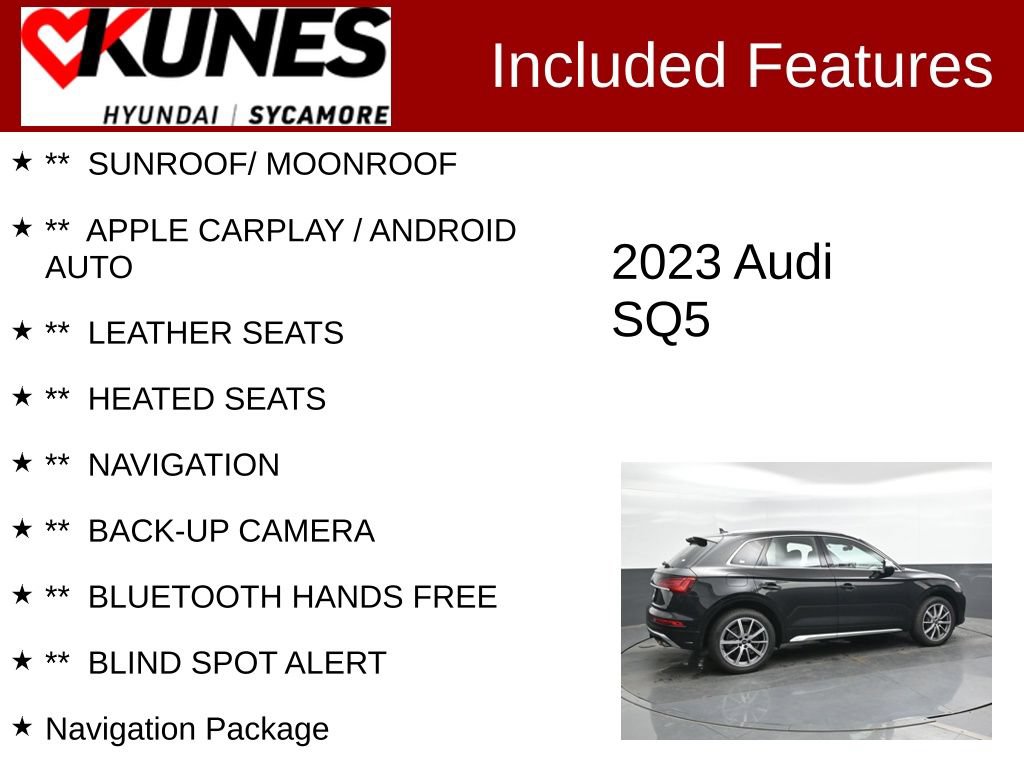 Used 2023 Audi SQ5 Premium Plus w/ Premium Plus Package AWD/4WD image 2