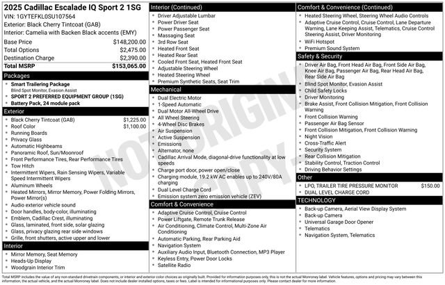 New 2025 Cadillac Escalade IQ Sport 2 AWD/4WD image 9