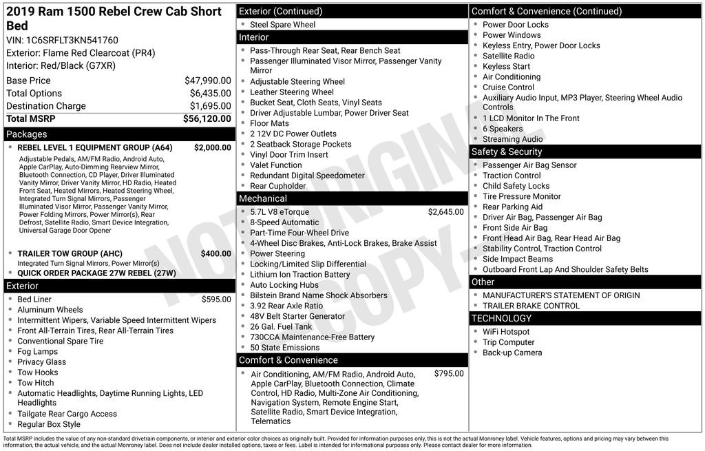 Used 2019 RAM 1500 Rebel w/ Rebel Level 1 Equipment Group image 54
