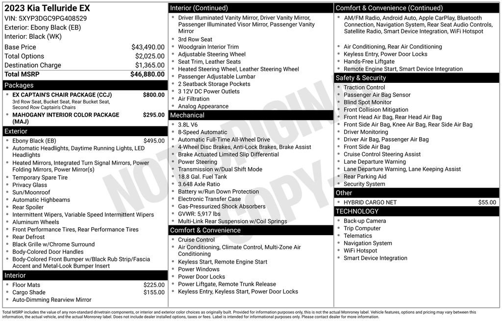 Used 2023 Kia Telluride EX w/ EX Captain's Chair Package image 27