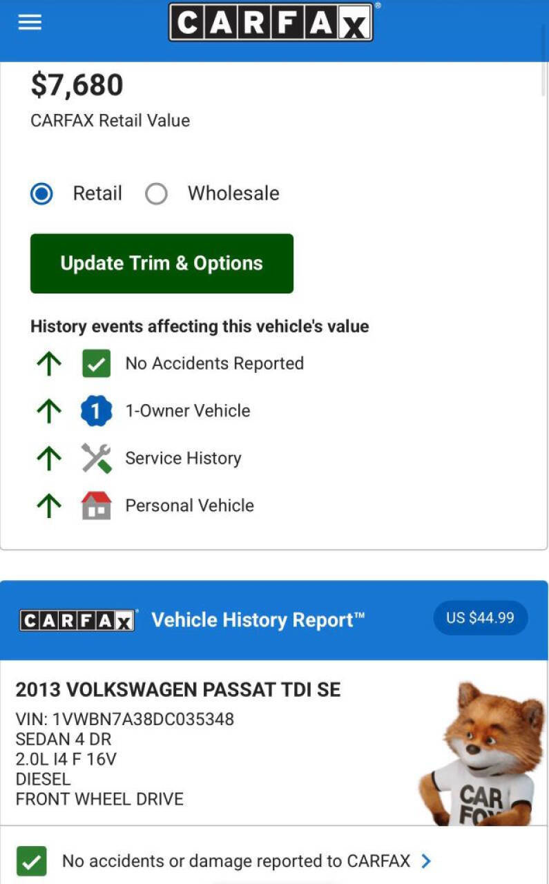 Used 2013 Volkswagen Passat TDI SE FWD image 16