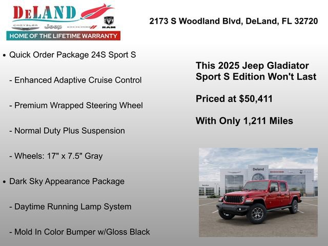 New 2025 Jeep Gladiator Sport AWD/4WD image 12