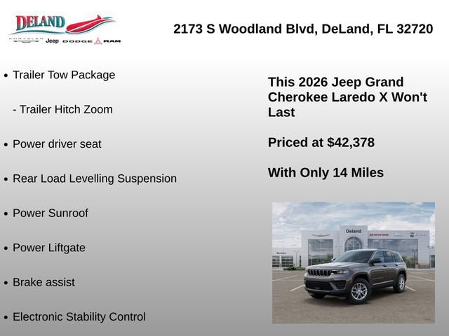 New 2026 Jeep Grand Cherokee Laredo X AWD/4WD image 22