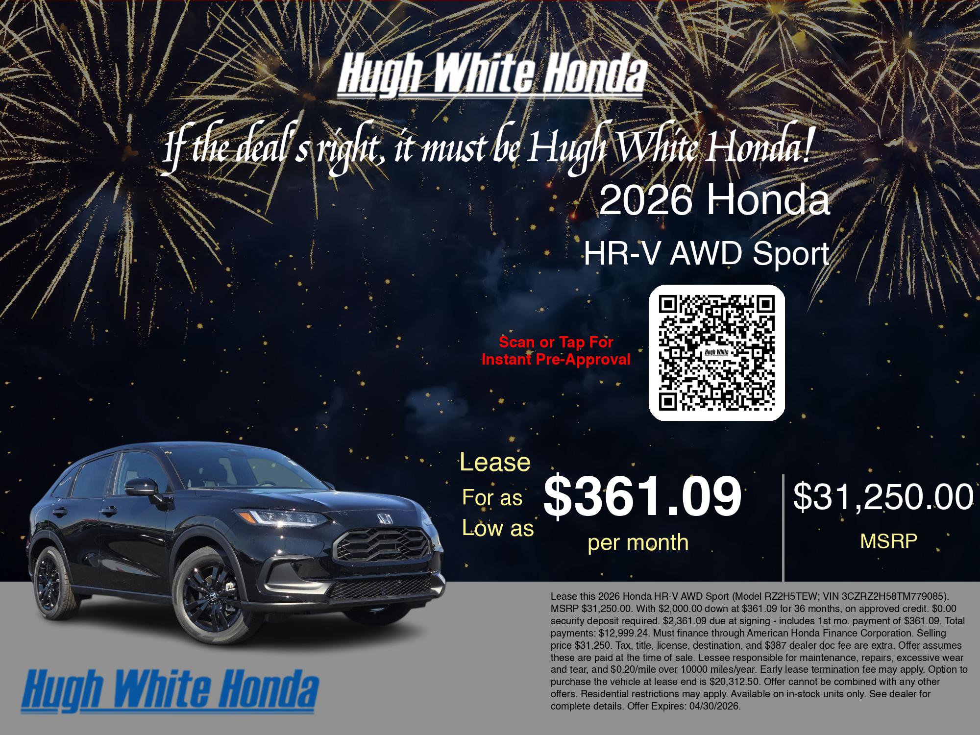 New 2026 Honda HR-V Sport image 3