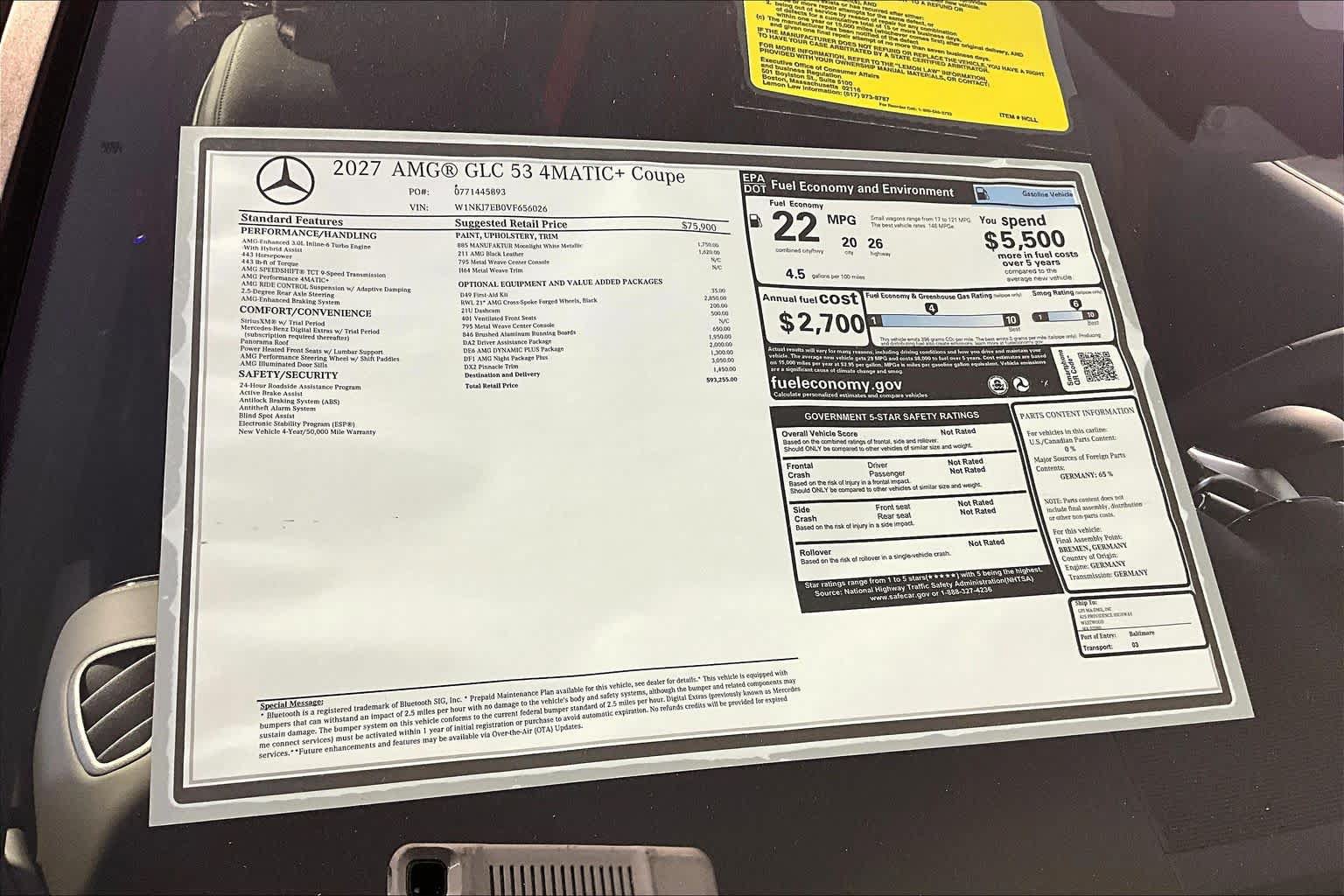 New 2027 Mercedes-Benz GLC 53 AMG 4MATIC Coupe image 18